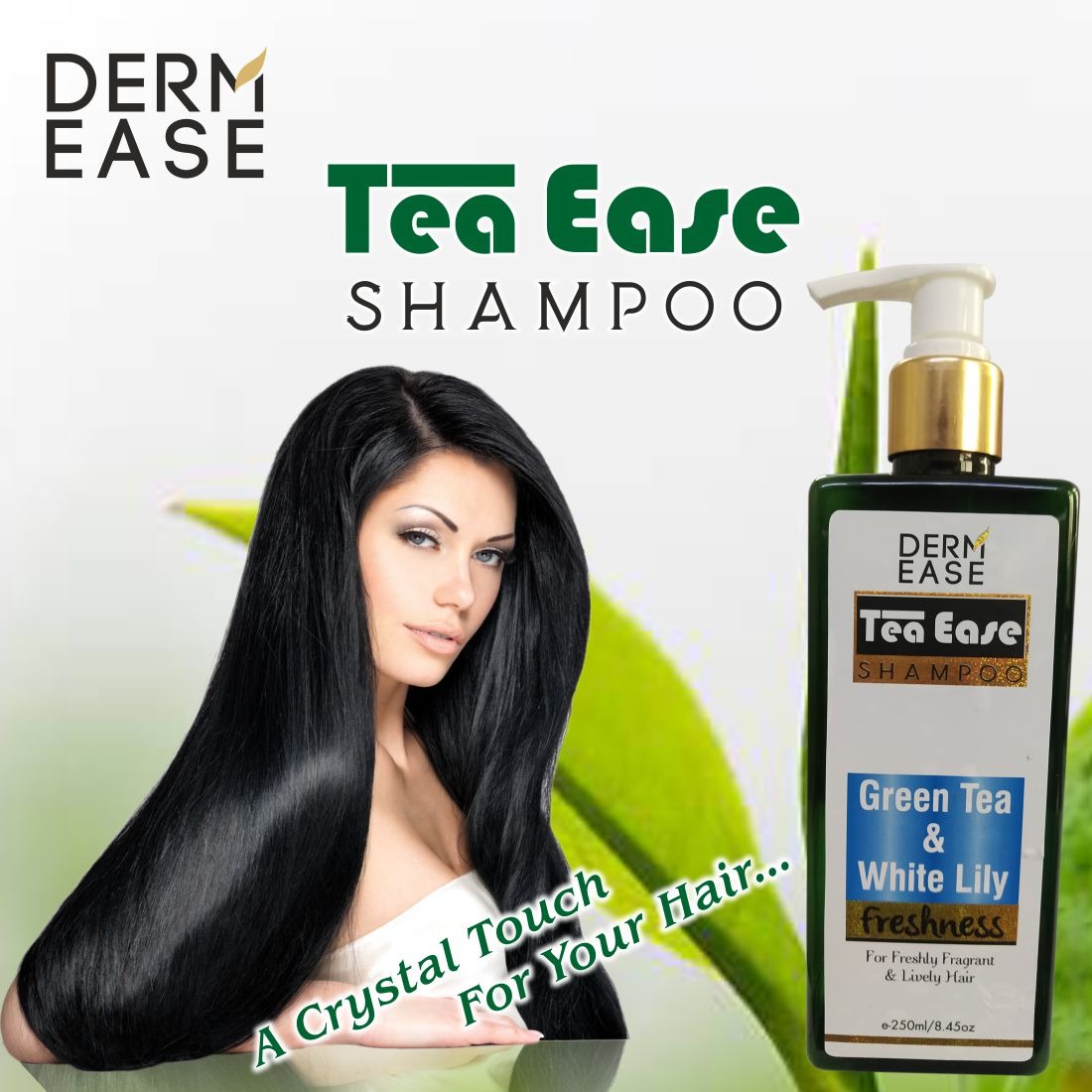 DERM EASE Tea Ease Green Tea & White Lily Shampoo